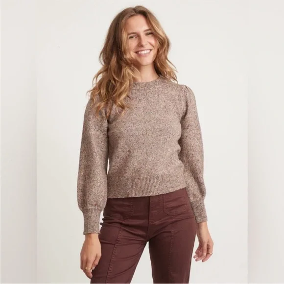 NWOT Marine Layer Women’s Alma Blouson Puff Sleeve Sweater Autumn Multi Small - Picture 12 of 14